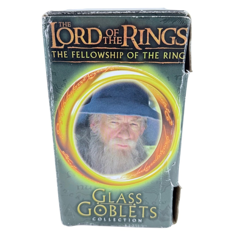 Lord of the Rings Fellowship of the Ring Gandalf Glass Goblet Burger King 2001